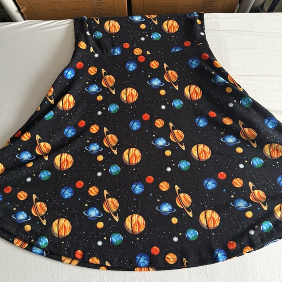 LA Soul Planets Solar System Space Teacher Rockabilly Skater Dress Size Large - Picture 6 of 16